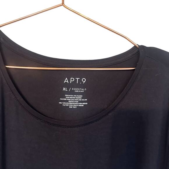Apt 9 long sleeved soft mineral black top size XL - Picture 3 of 6